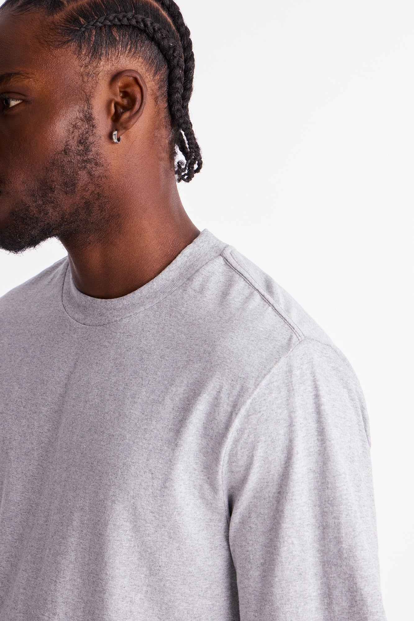 Oversized Heavyweight Tee 240GSM - Heather Grey image 4