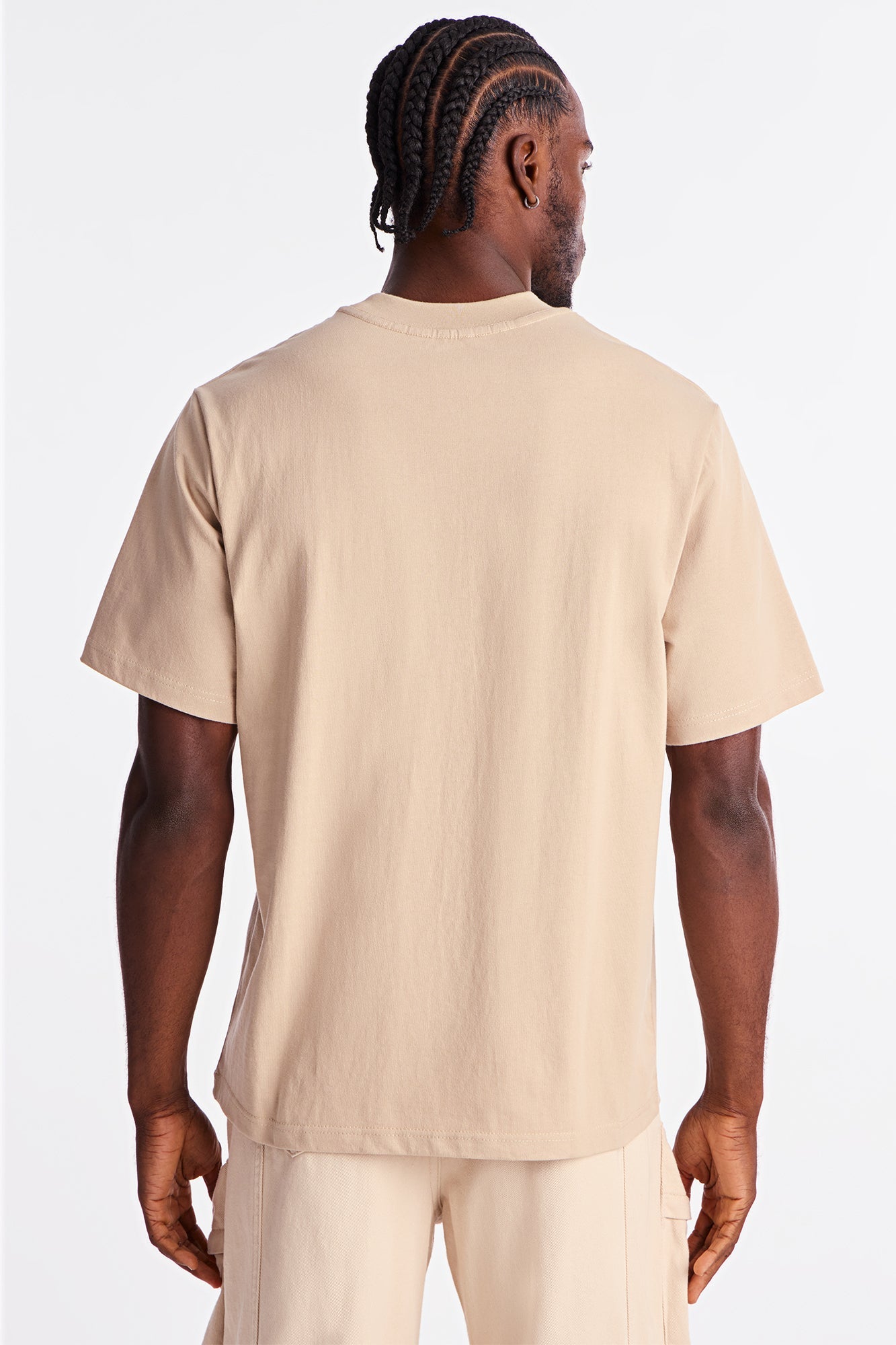 Oversized Heavyweight Tee 240GSM - Beige image 4