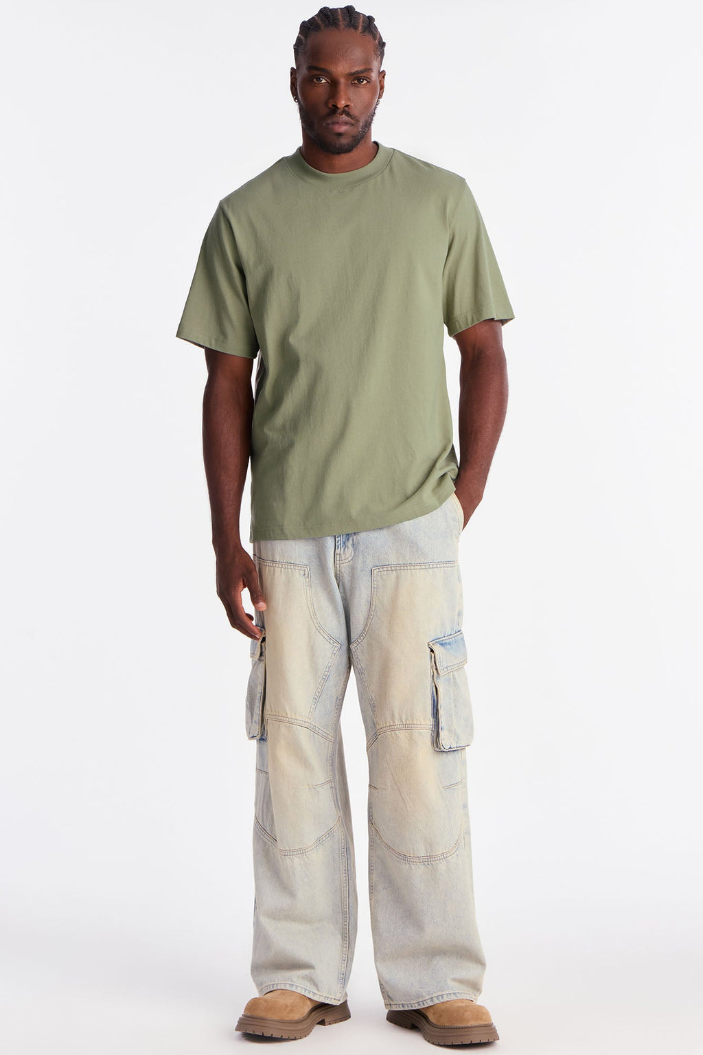 Oversized Heavyweight Tee 240GSM - Olive image 2