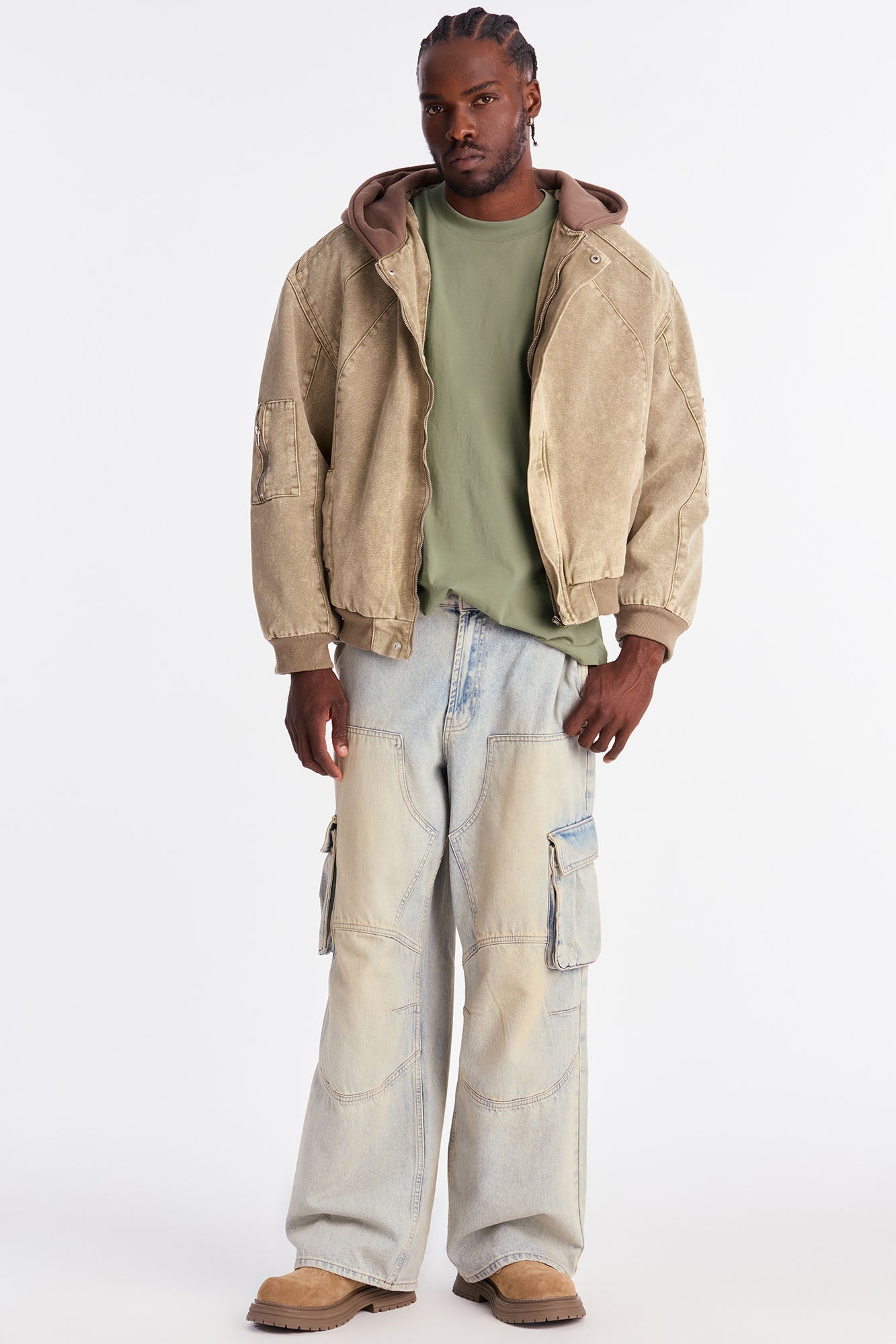 Oversized Heavyweight Tee 240GSM - Olive image 4