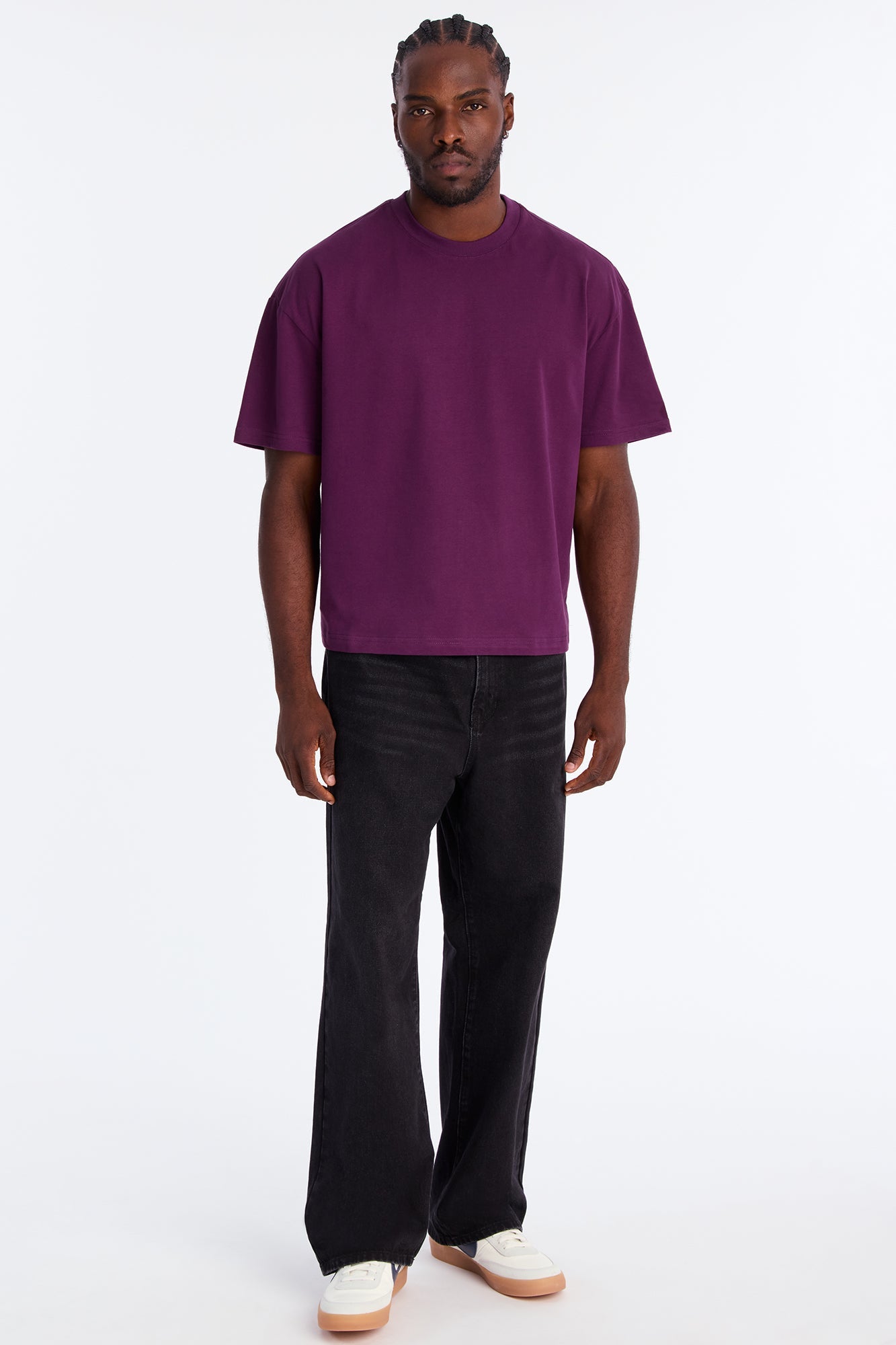 Boxy Premium Midweight Tee - Plum image 3