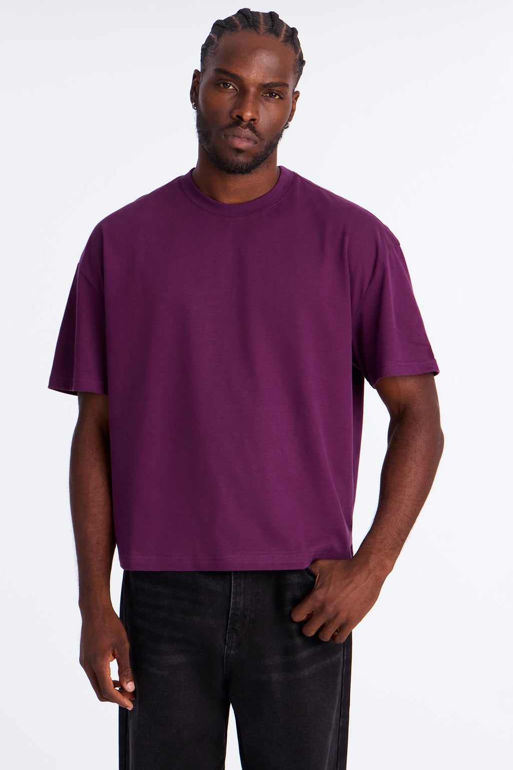 Boxy Premium Midweight Tee - Plum image 1
