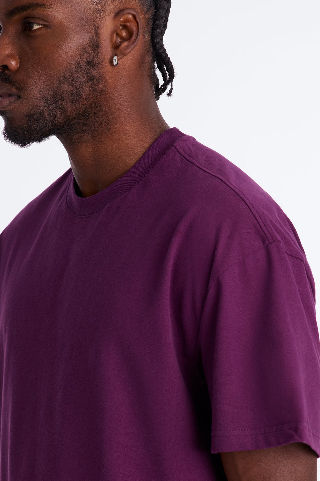Boxy Premium Midweight Tee - Plum image 4