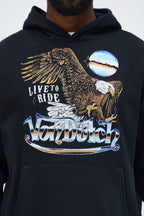 Von Dutch Live To Ride Oversized Hoodie - Black image 3