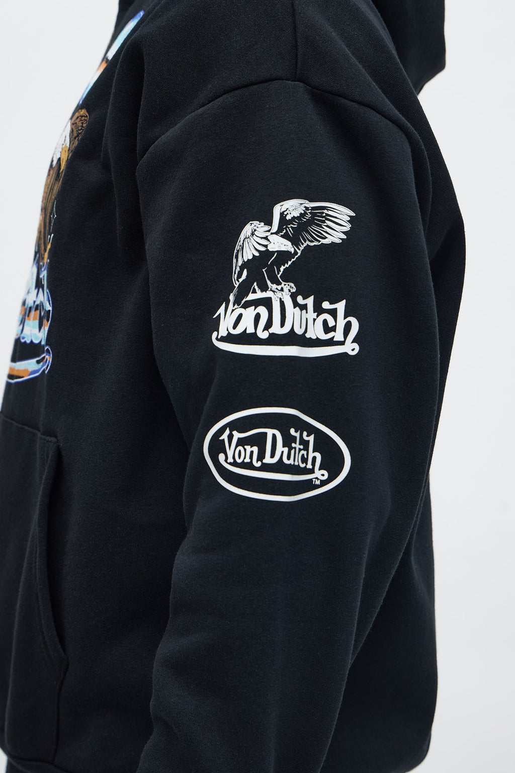 Von Dutch Live To Ride Oversized Hoodie - Black image 4