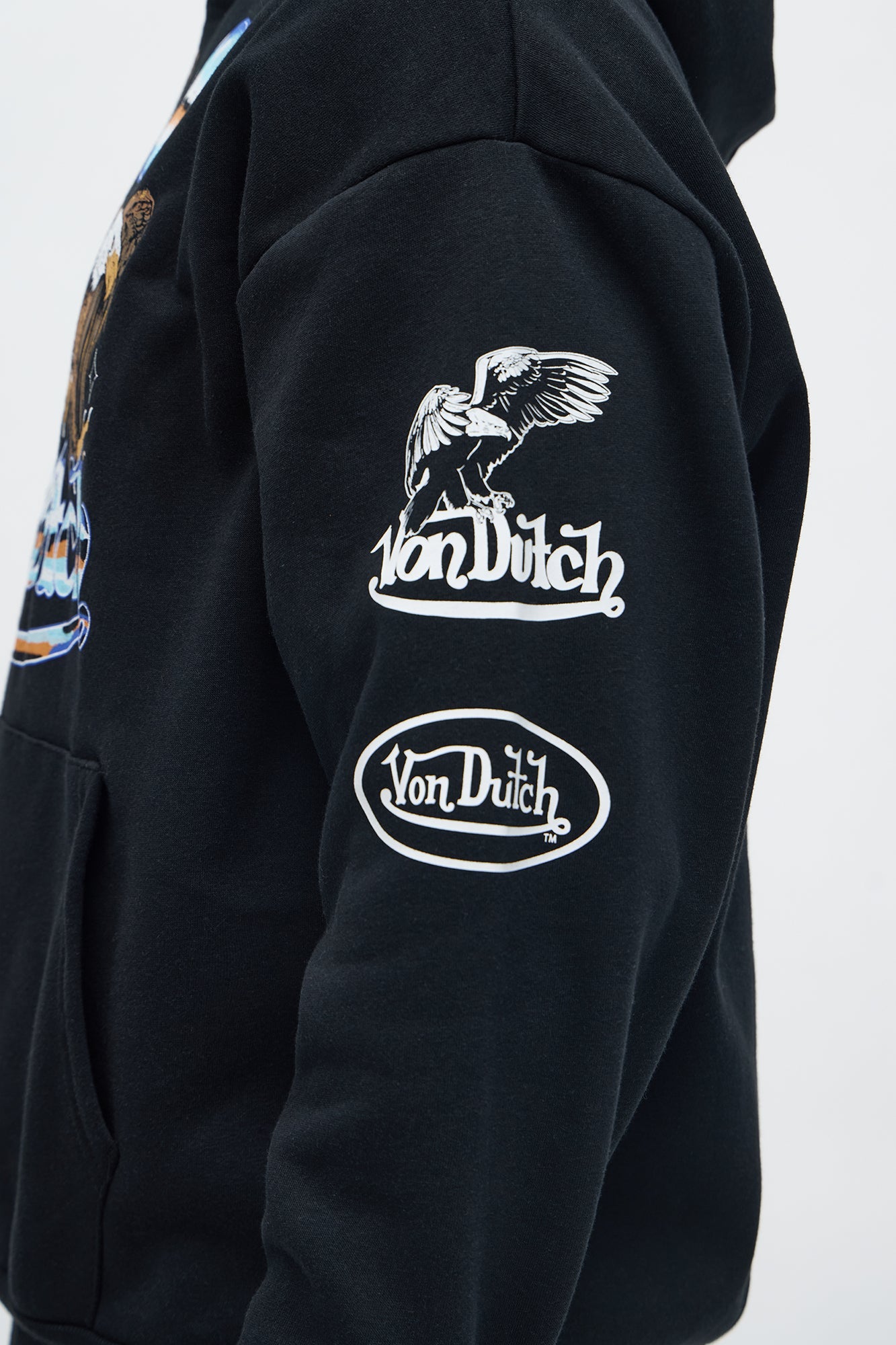 Von Dutch Live To Ride Oversized Hoodie - Black image 4