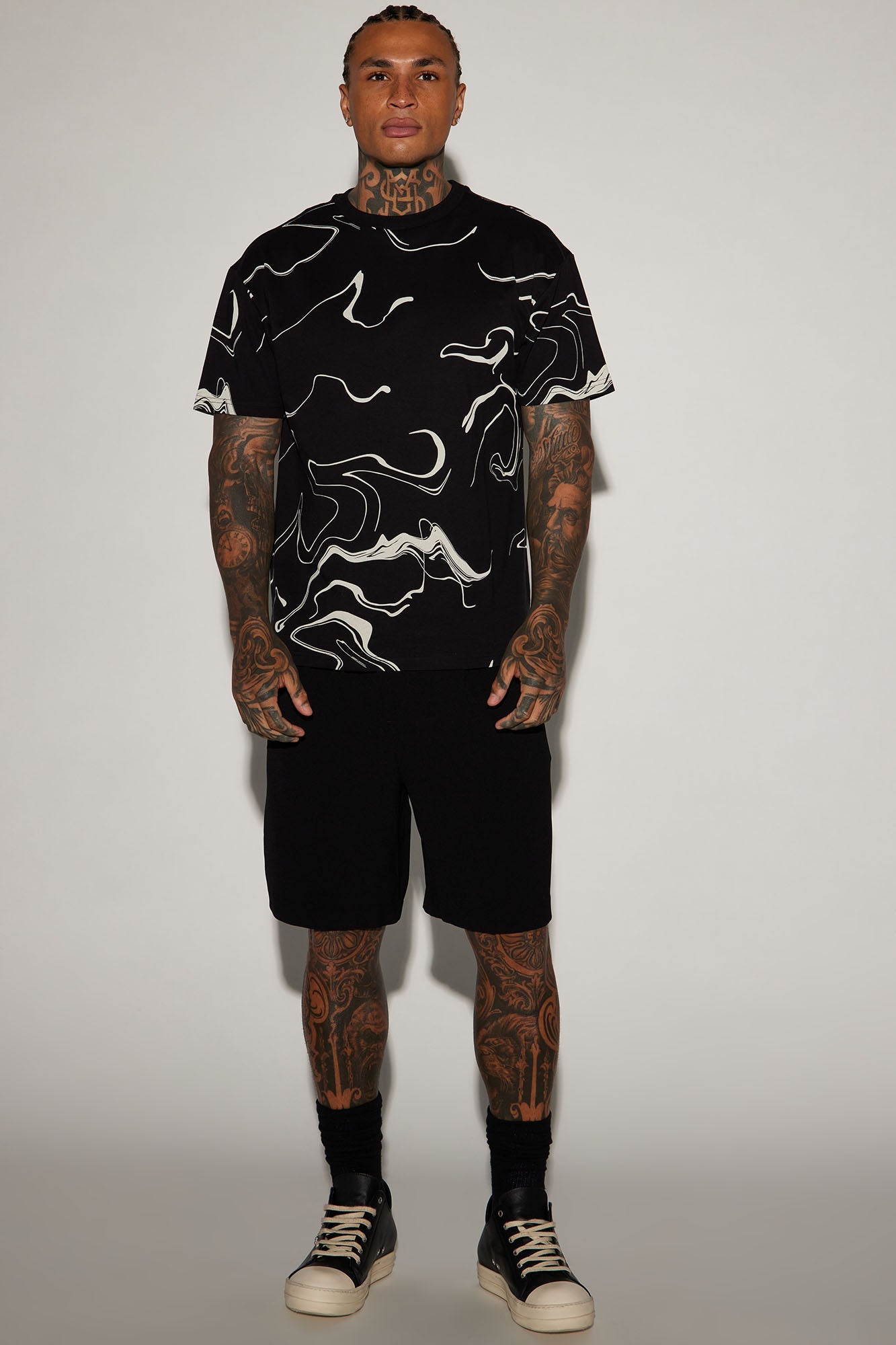 All In Marble Short Sleeve Tee - Black/combo image 2