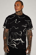 All In Marble Short Sleeve Tee - Black/combo image 1