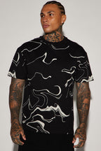 All In Marble Short Sleeve Tee - Black/combo image 1