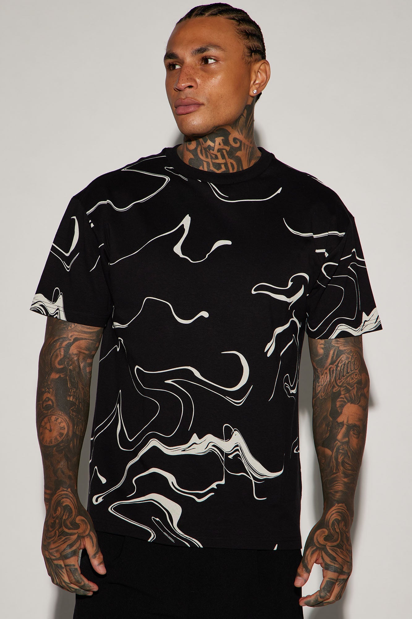 All In Marble Short Sleeve Tee - Black/combo image 1