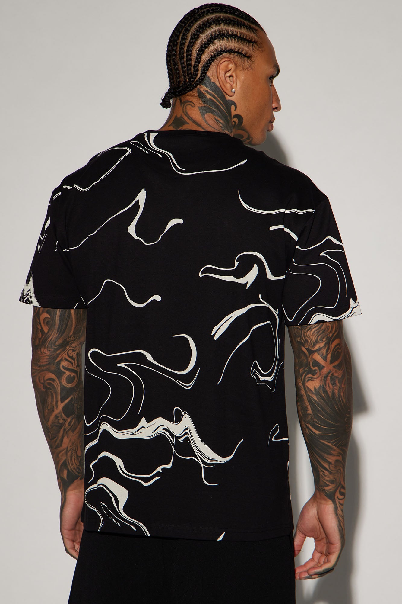 All In Marble Short Sleeve Tee - Black/combo image 4