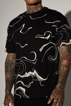 All In Marble Short Sleeve Tee - Black/combo image 3