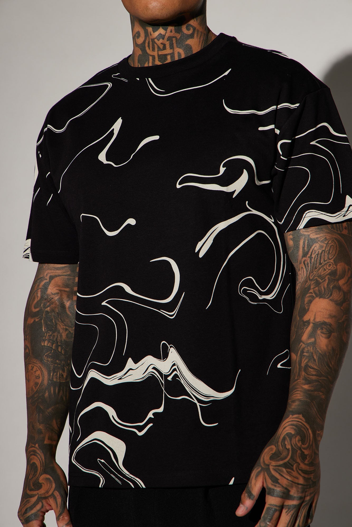 All In Marble Short Sleeve Tee - Black/combo image 3