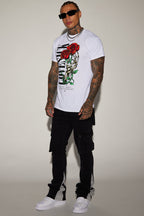 Carried Cargo Stacked Skinny Flared Jeans - Black image 2