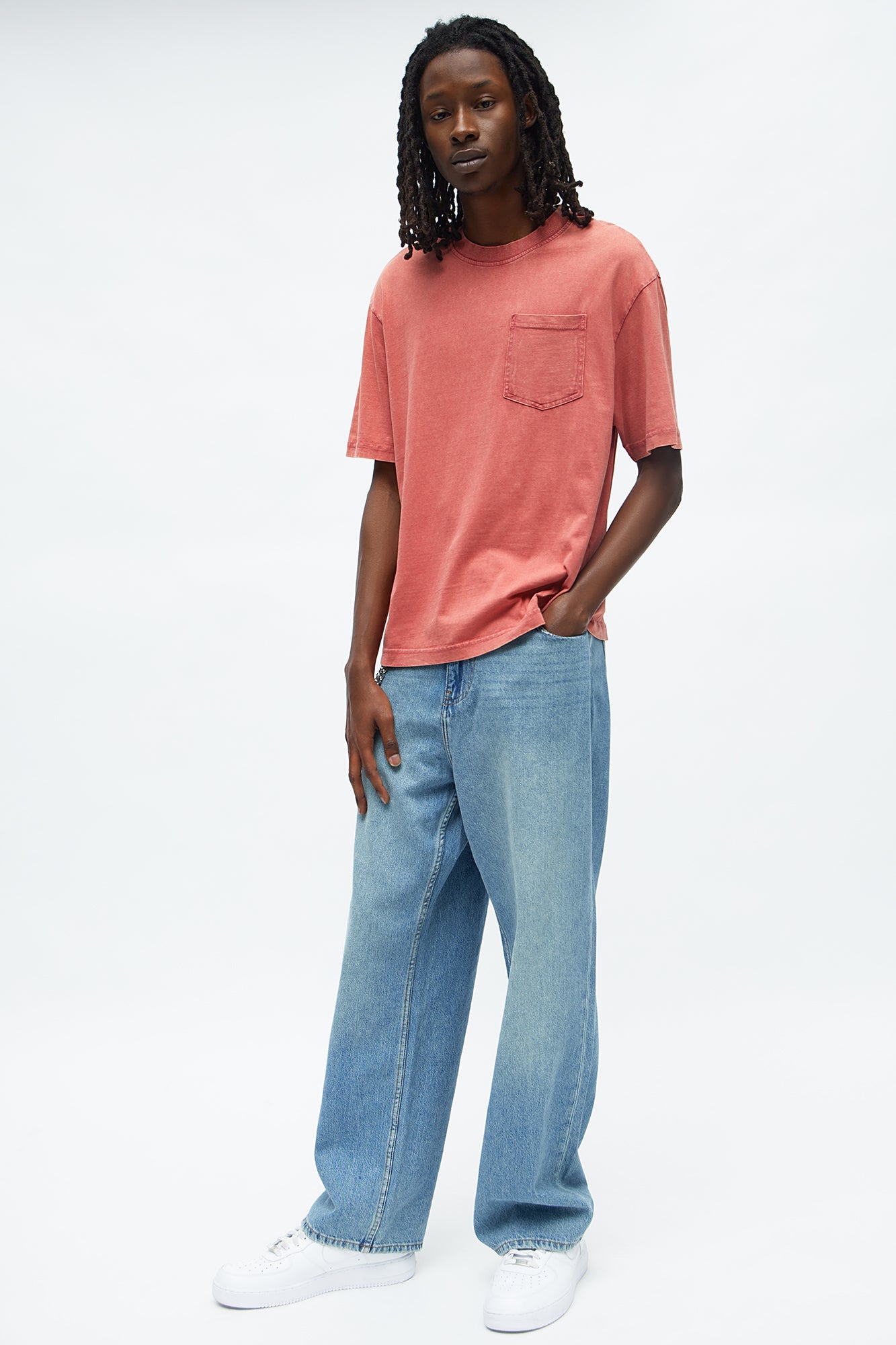 Relaxed Vintage Washed Year Round Tee - Mauve image 1