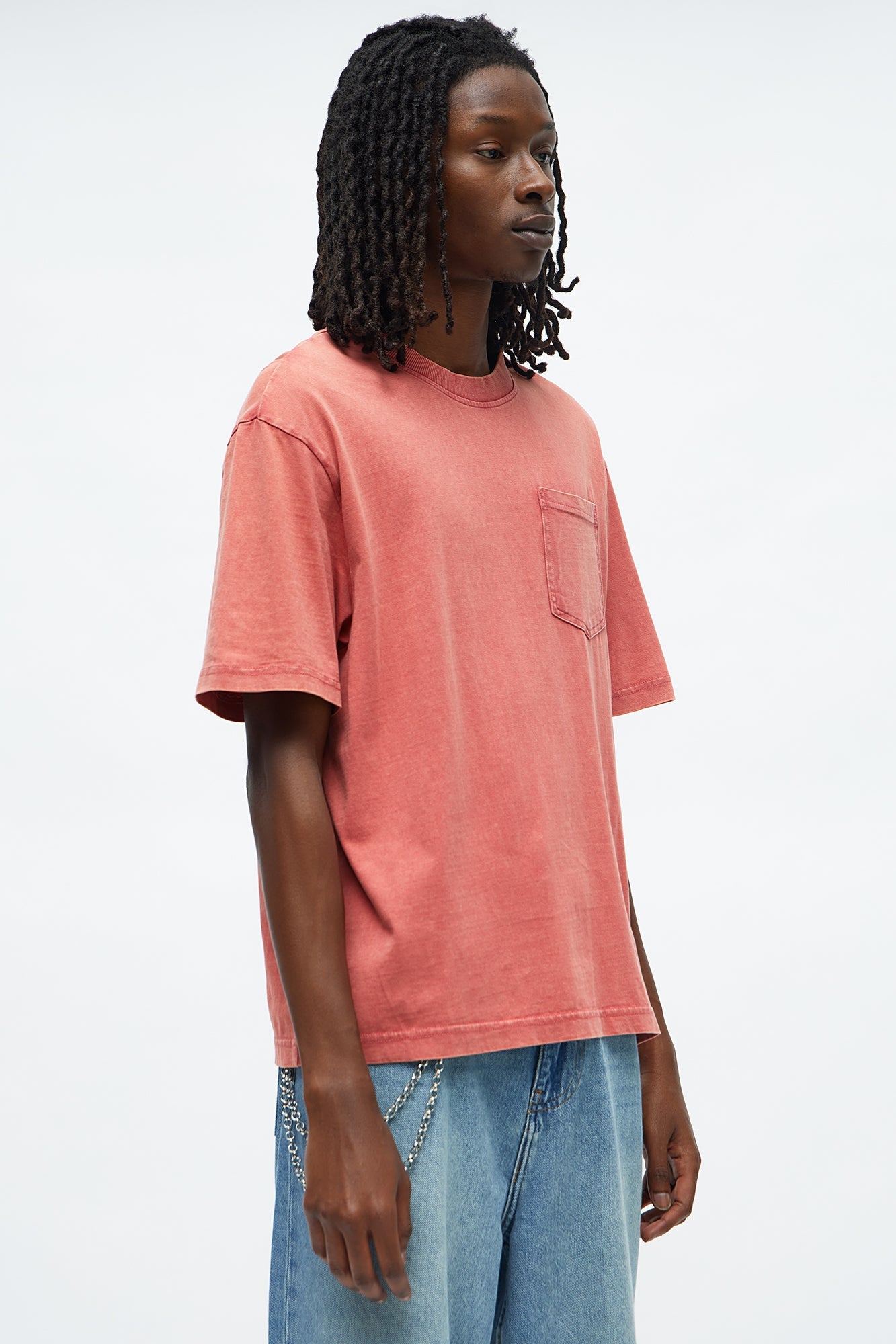Relaxed Vintage Washed Year Round Tee - Mauve image 2