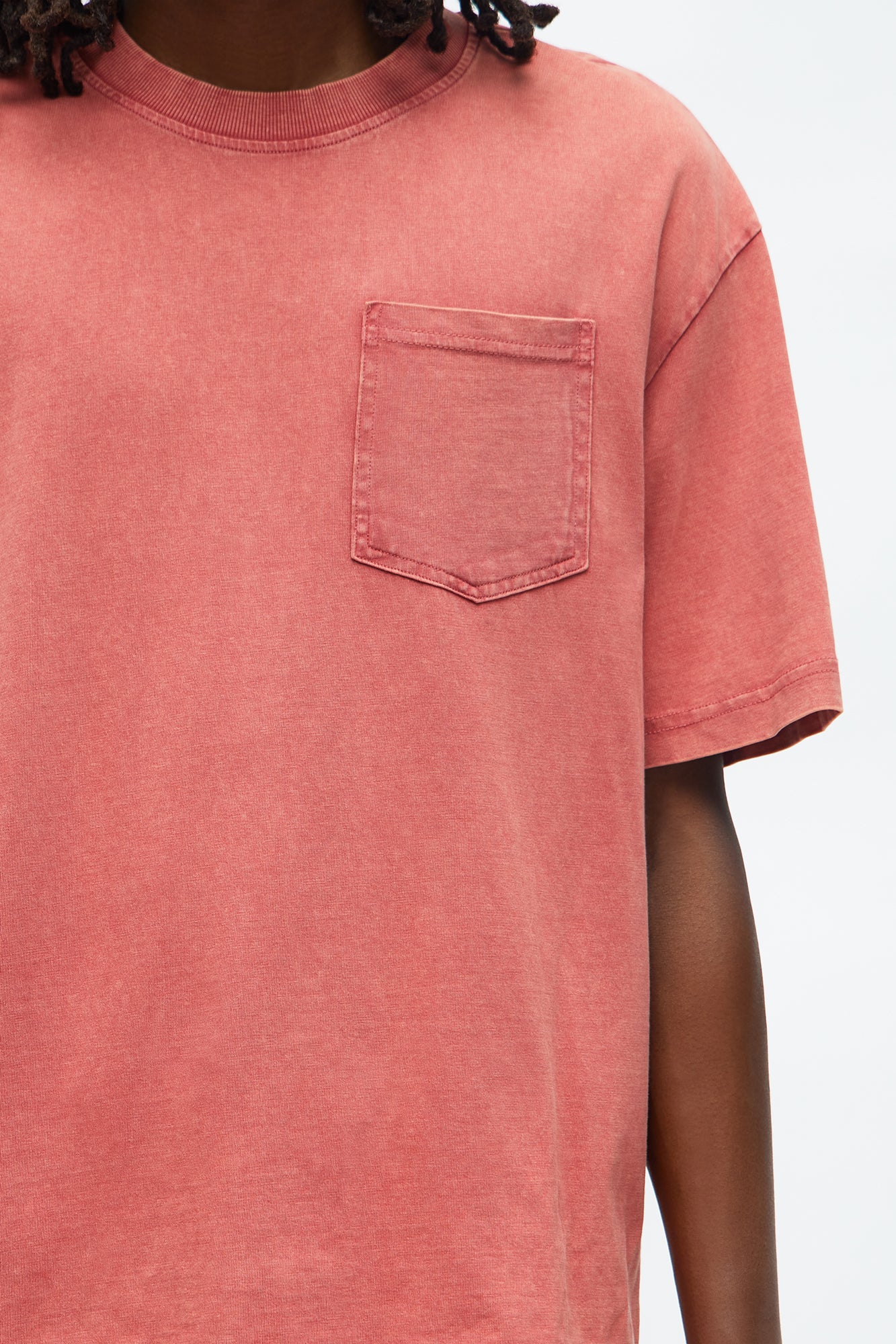 Relaxed Vintage Washed Year Round Tee - Mauve image 3