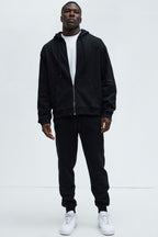 Tyson Zip Up Hoodie - Black image 3