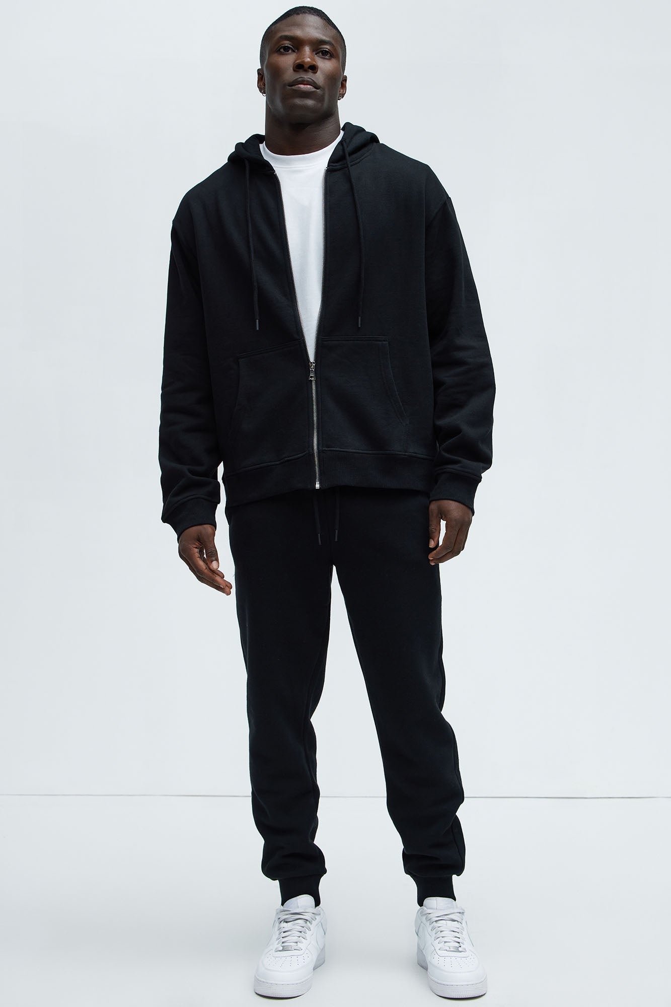 Tyson Zip Up Hoodie - Black image 3