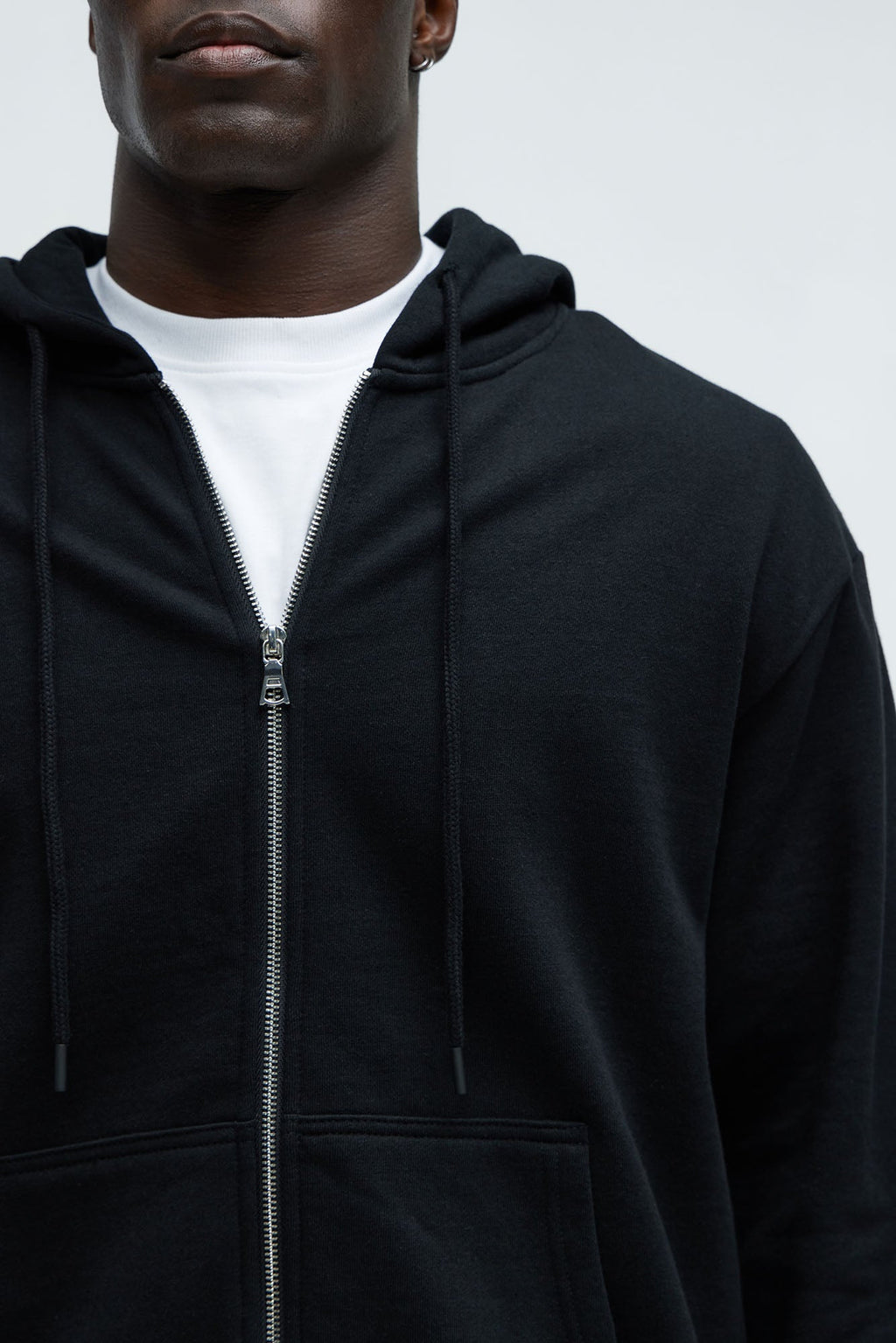 Tyson Zip Up Hoodie - Black image 4