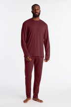 Essential Lounge Long Sleeve Tee - Burgundy image 2