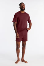 Essential Modal Lounge Short Sleeve Tee - Burgundy image 2