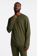 Essential Lounge Long Sleeve Tee - Olive image 1