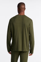Essential Lounge Long Sleeve Tee - Olive image 3