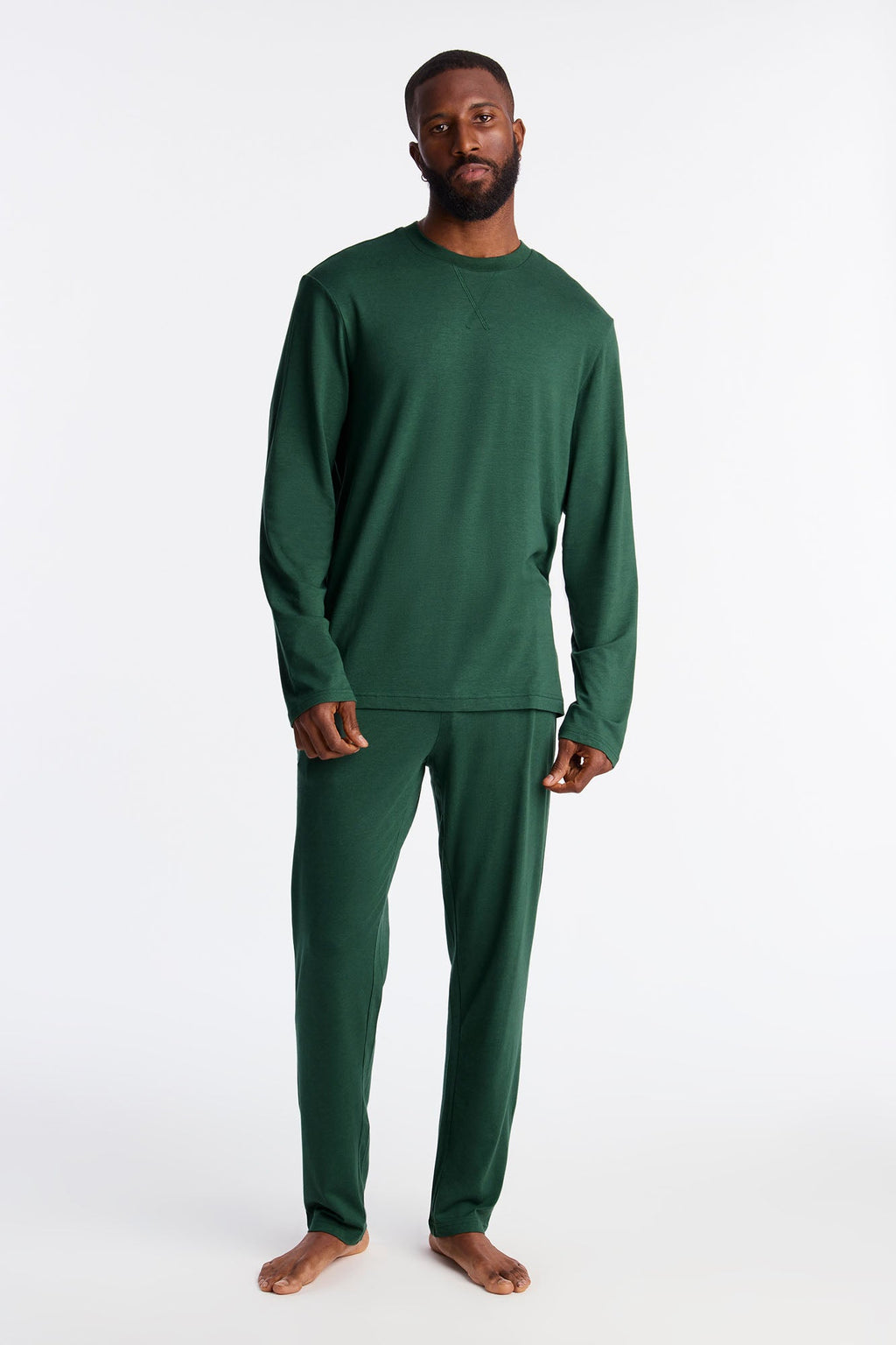 Essential Lounge Long Sleeve Tee - Green image 2