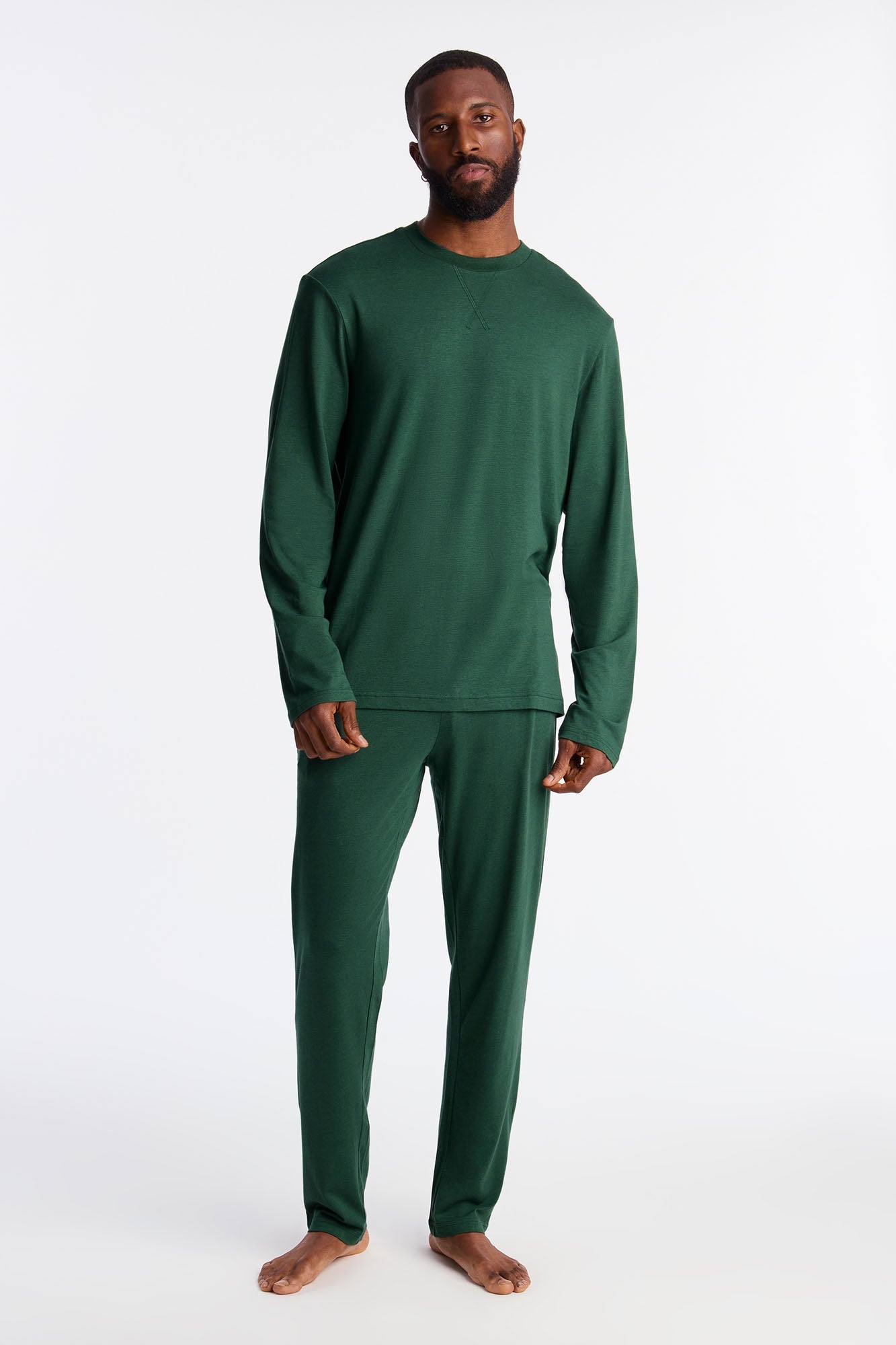 Essential Lounge Long Sleeve Tee - Green image 2
