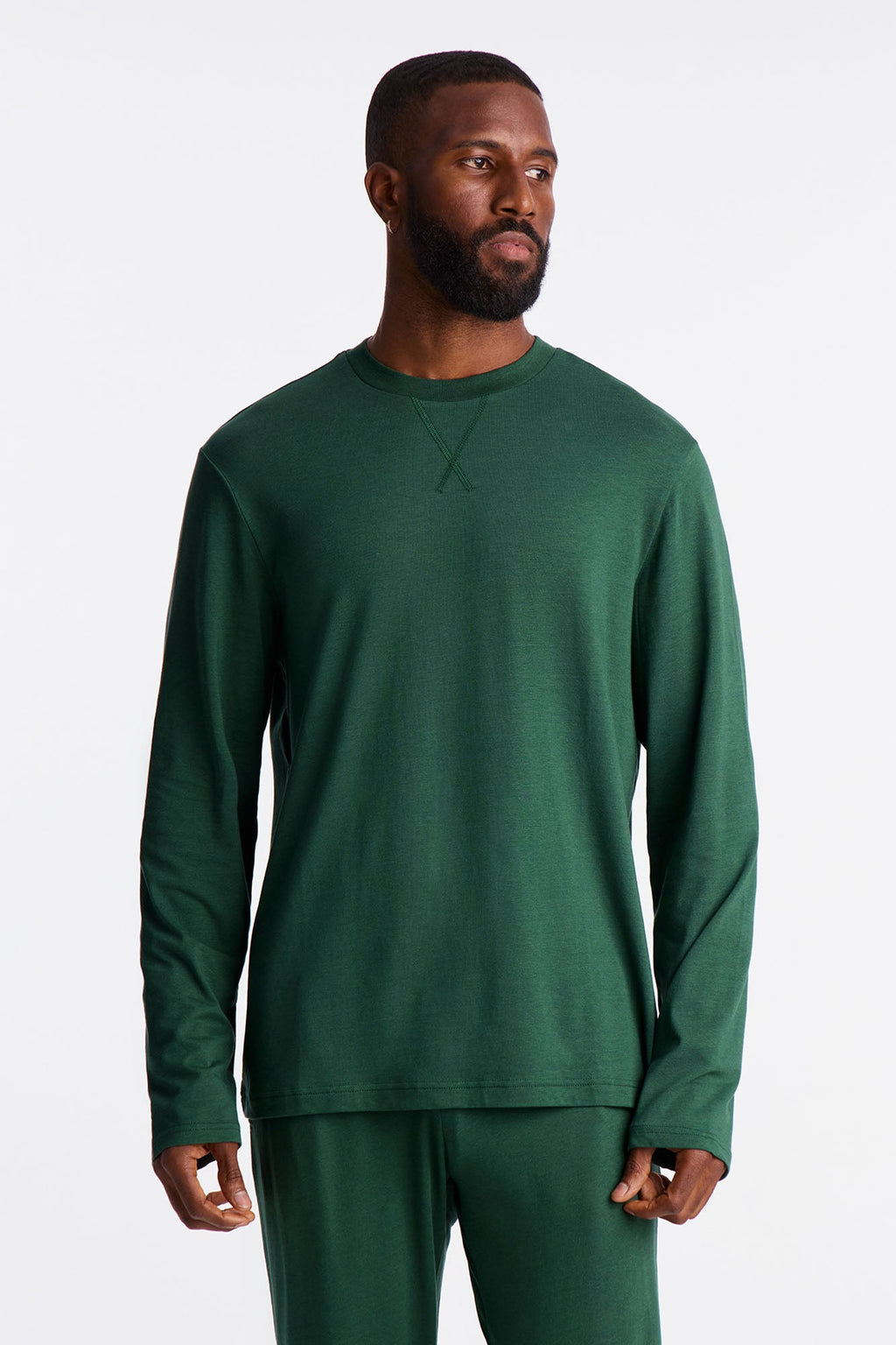 Essential Lounge Long Sleeve Tee - Green image 1