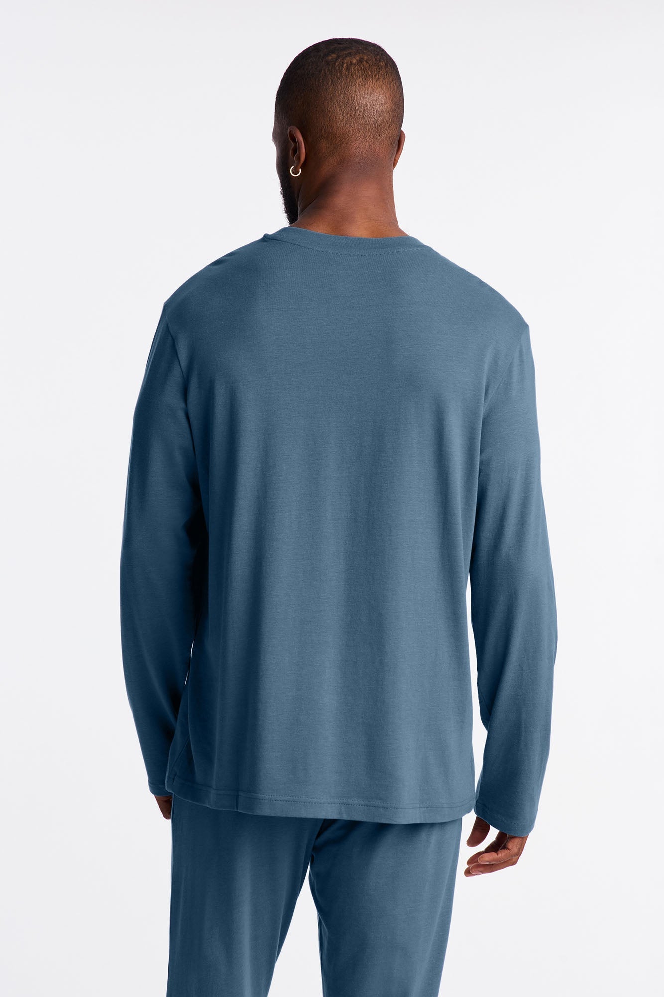 Essential Lounge Long Sleeve Tee - Slate Blue image 3