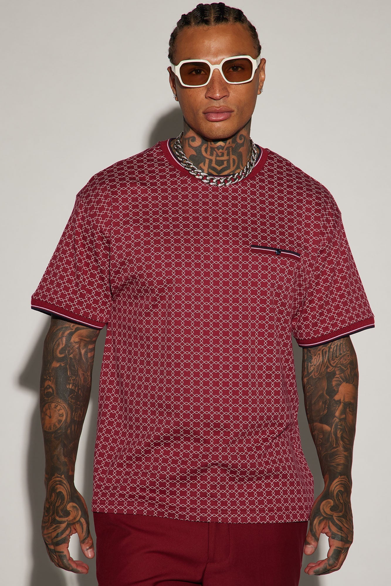 Grindin Short Sleeve Tee - Burgundy image 1