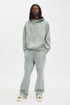 Acid Wash Oversized Heavyweight Hoodie - Sage image 2