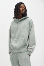 Acid Wash Oversized Heavyweight Hoodie - Sage image 1