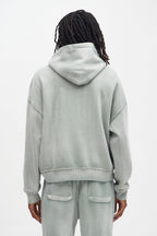 Acid Wash Oversized Heavyweight Hoodie - Sage image 4
