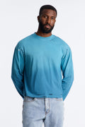 Distressed Edge Relaxed Tee - Green image 1