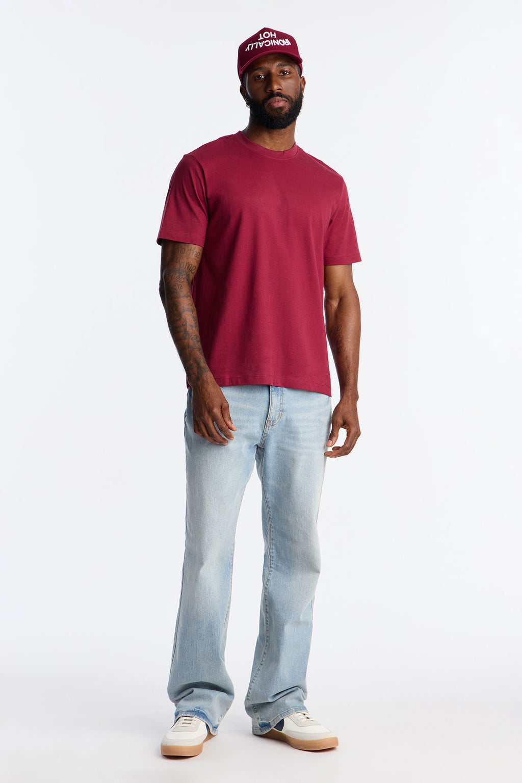 Classic Lightweight Tee - Burgundy image 2