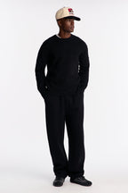 Recline Sweater Knit Crewneck - Black image 2