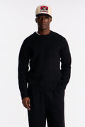 Recline Sweater Knit Crewneck - Black image 1