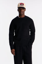 Recline Sweater Knit Crewneck - Black image 1