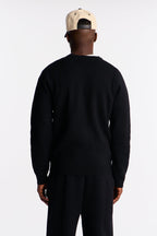 Recline Sweater Knit Crewneck - Black image 3