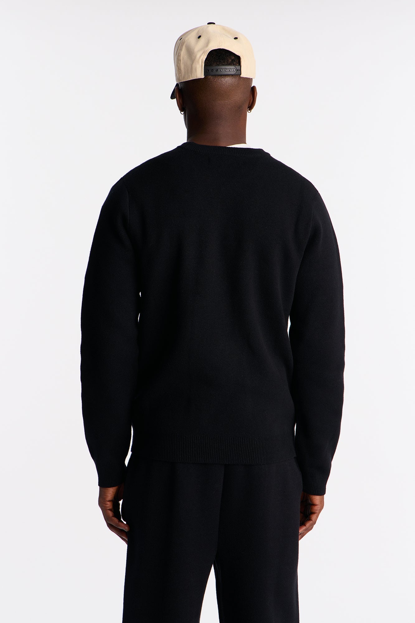 Recline Sweater Knit Crewneck - Black image 3