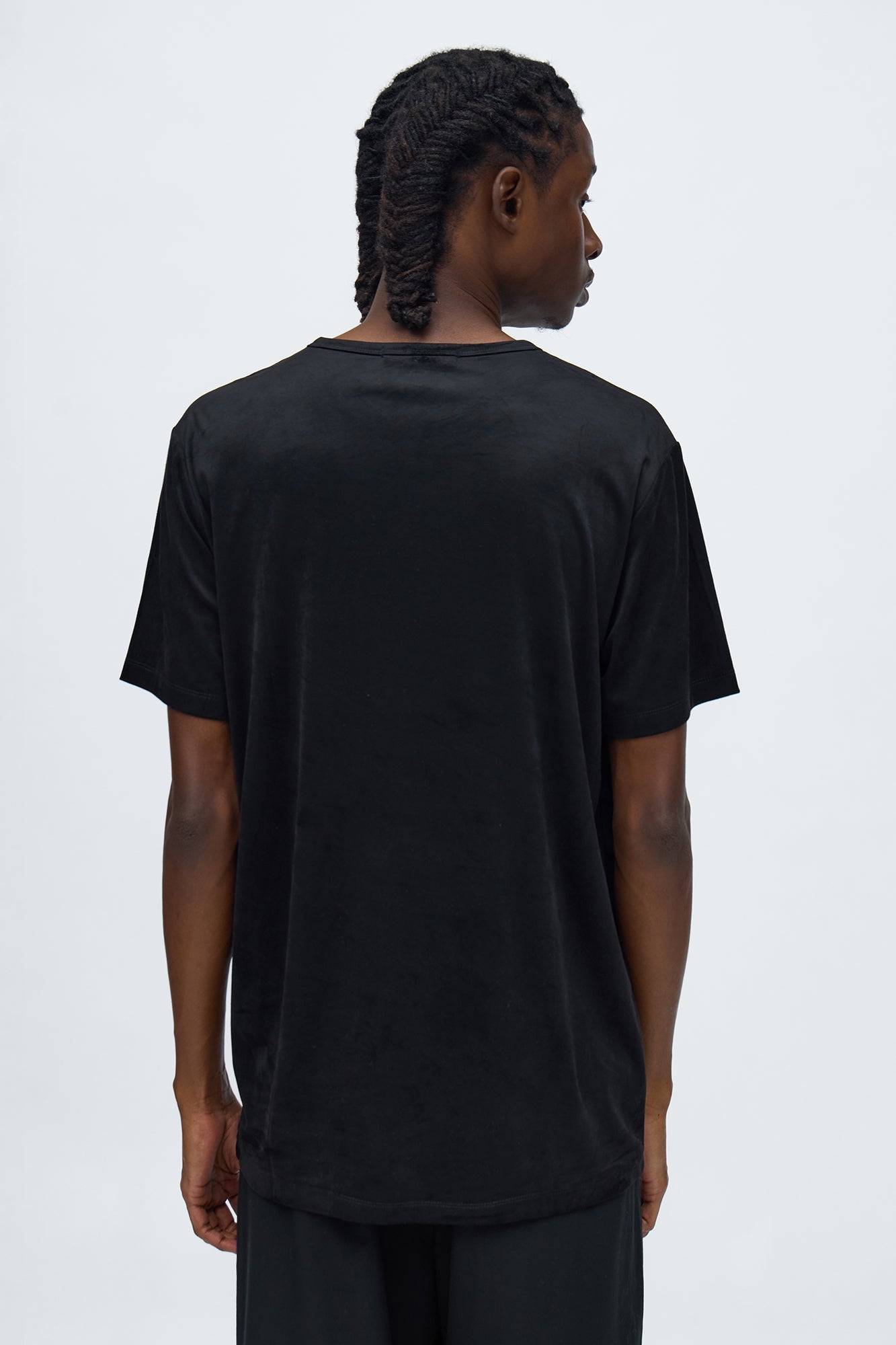 Velour Everyday Crew Tee - Black image 3