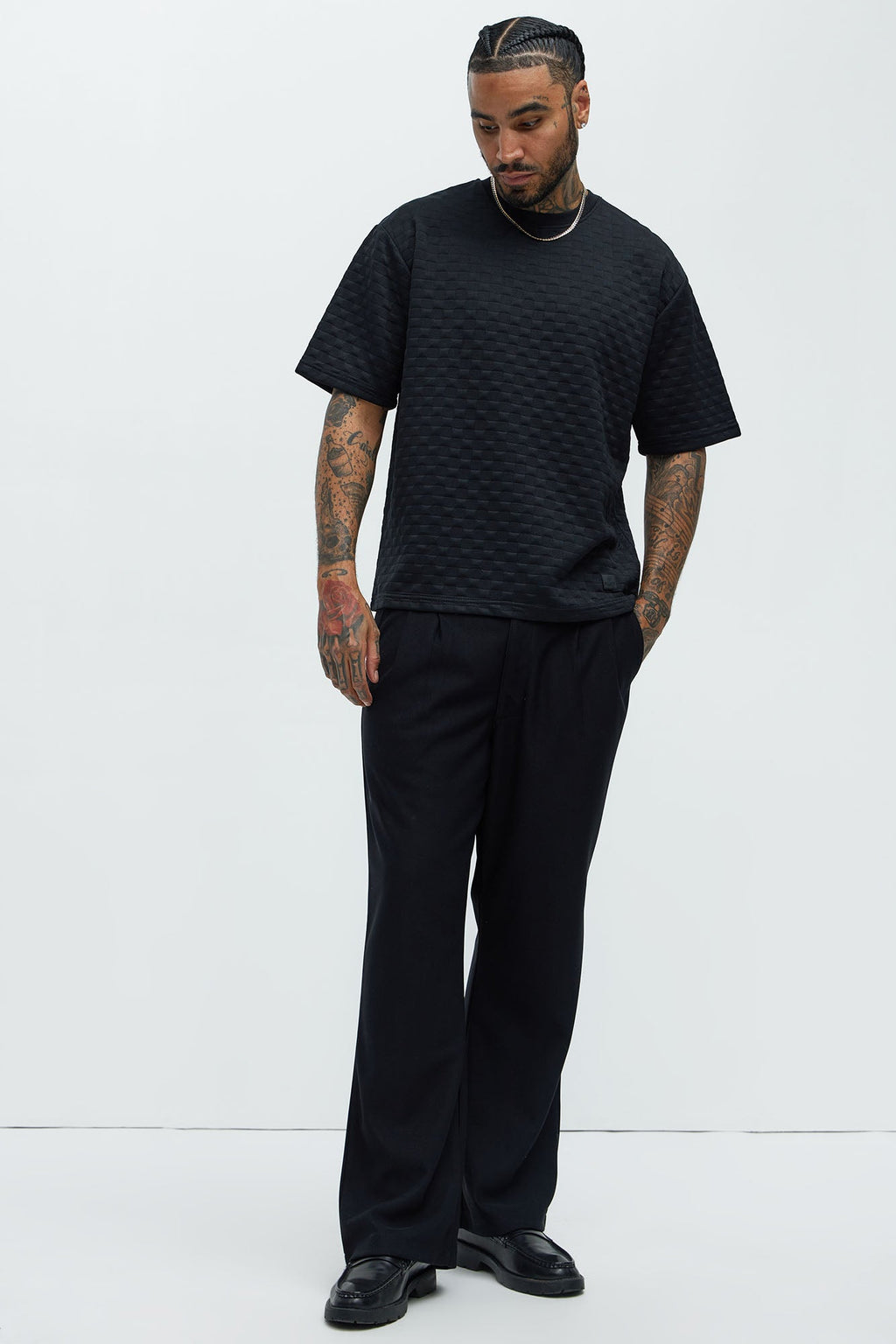 Check Mate Textured Tee - Black image 2