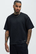 Check Mate Textured Tee - Black image 1