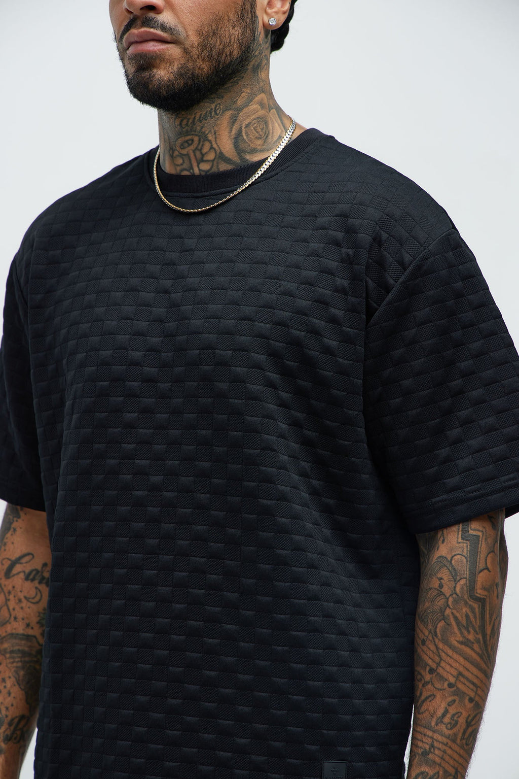 Check Mate Textured Tee - Black image 3