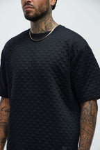 Check Mate Textured Tee - Black image 3