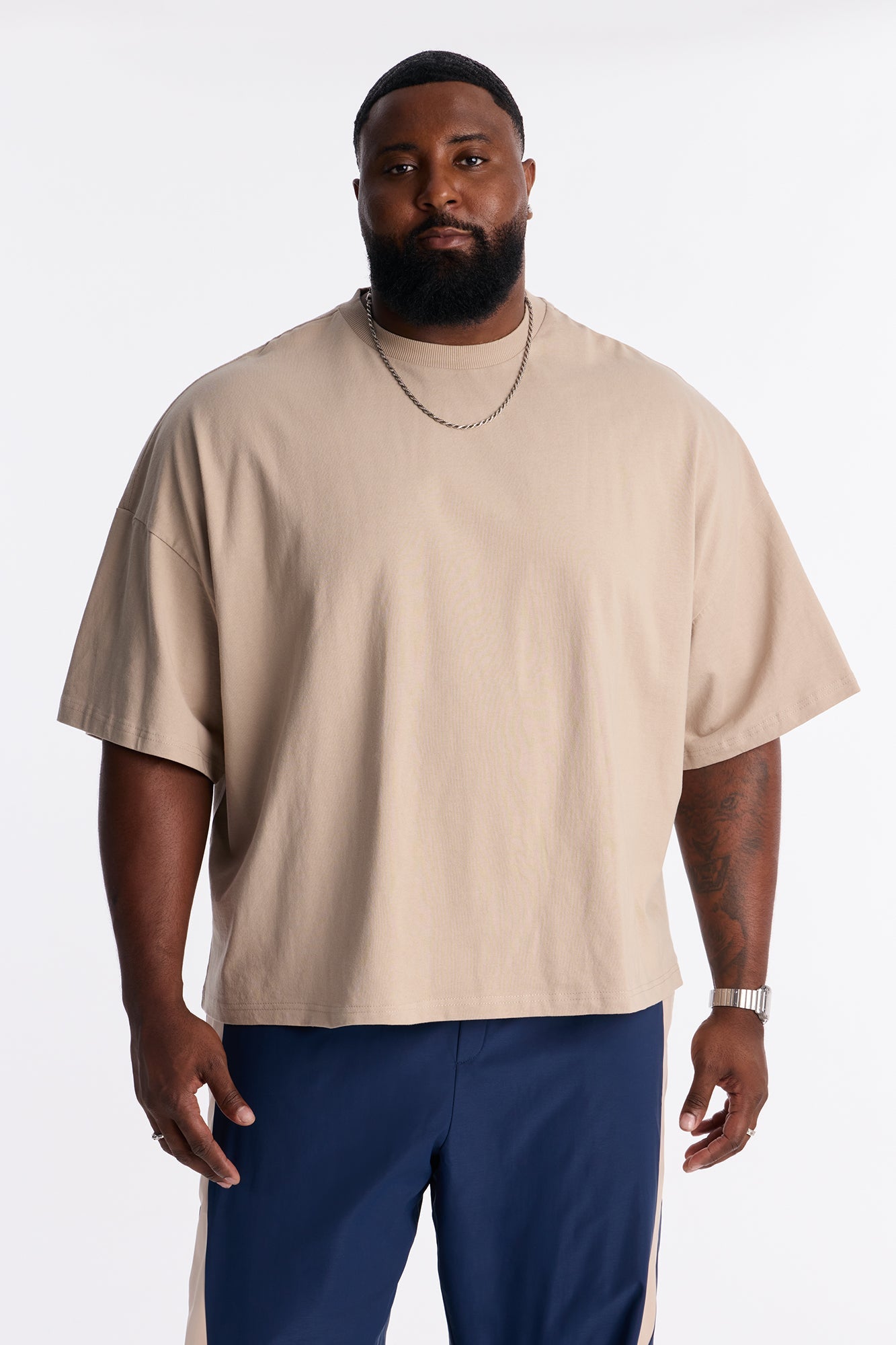 Boxy Heavyweight Tee 240GSM - Tan image 4