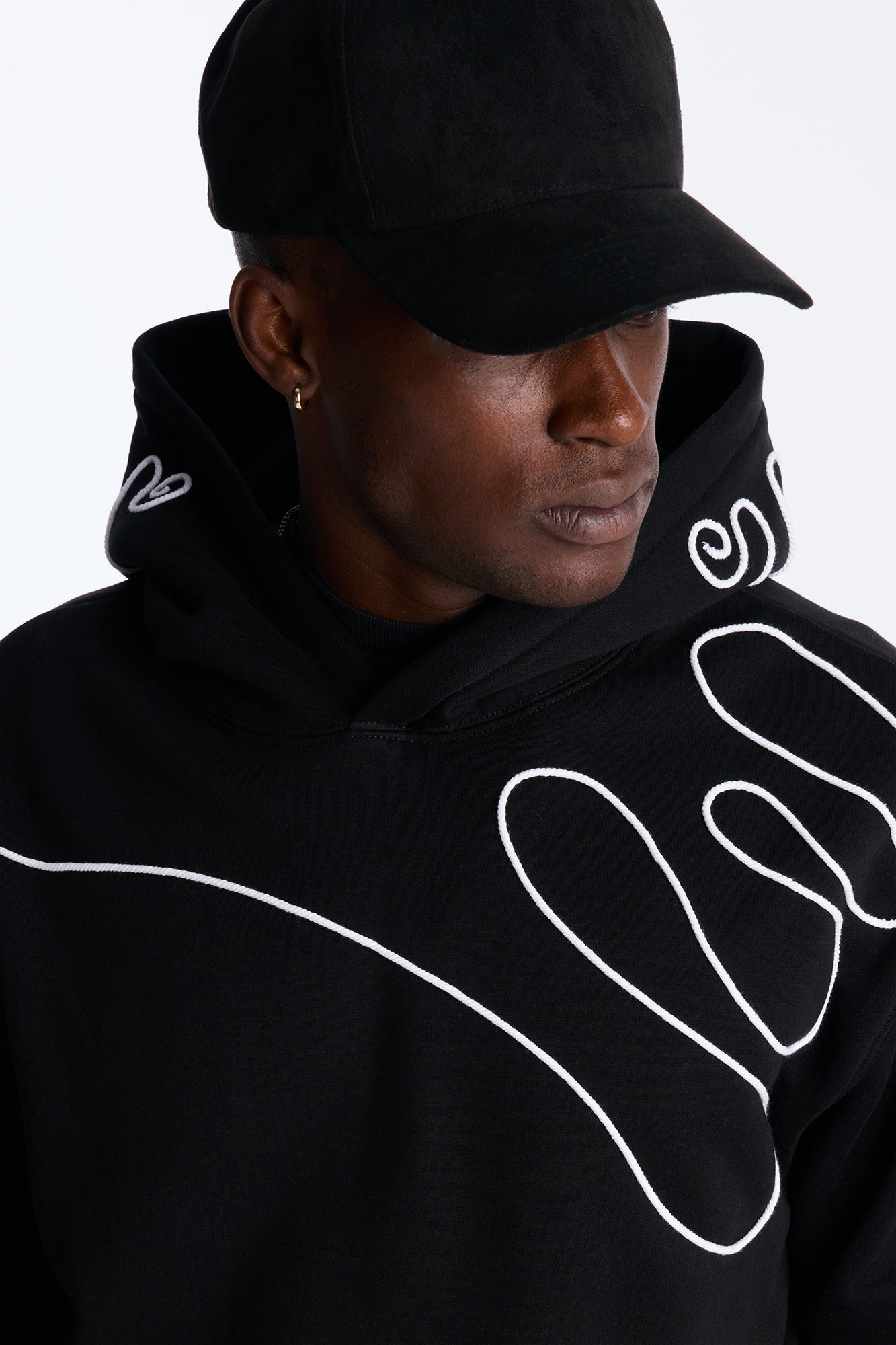 Lasso Embroidery Hoodie - Black image 4